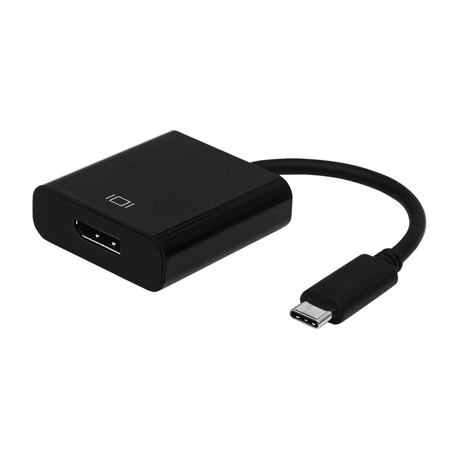 AISENS A109-0345 USB-C to Displayport Converter 4k@60hz, USB-C Male to Female Displayport, Black, 15 cm