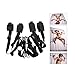 Inspiration Industry Women Sex Velcro Wrist Handcuffs Ankle Bandage Strap (Black )