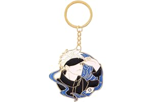 SONGCHANGJEWELRY JJK Keychain Satoru - Anime Figure Enamel Key Pendant - Men Women Keyring Jewelry