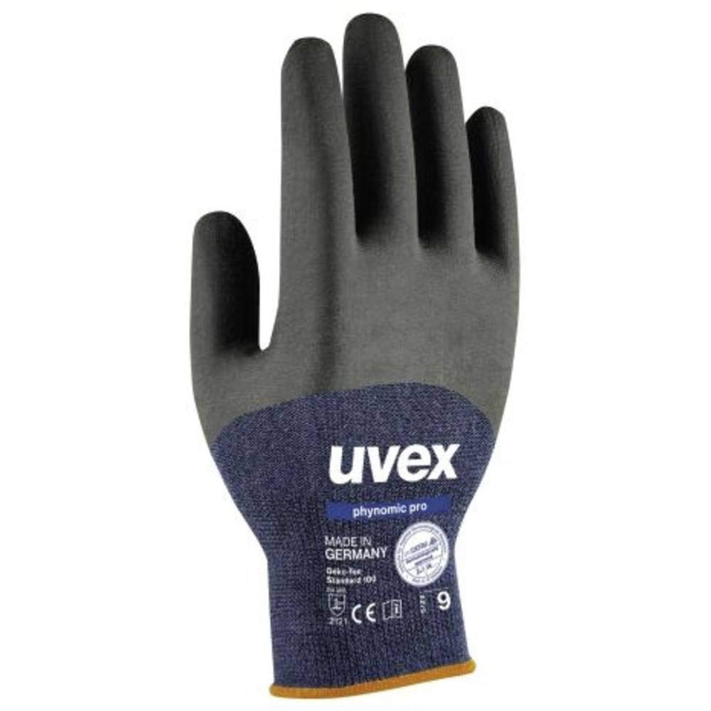 Uvex 60062 Phynomic Pro Glove, Size 9, Blue/Black/Anthracite