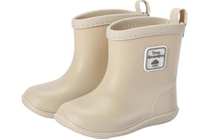 Tree Grandpa Toddler Rain Boots Baby Kids Easy-on Rain shoes Children Waterproof Shoes for Boys Girls(1-6 Years)