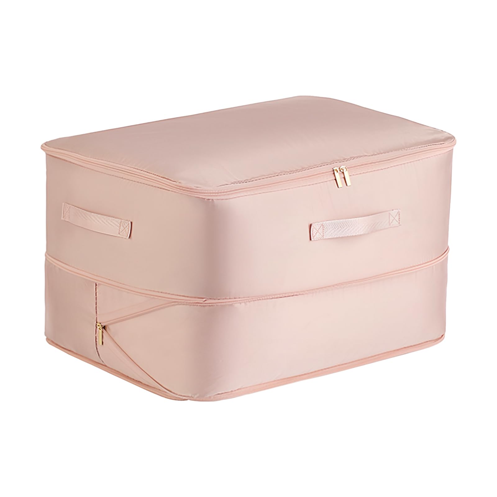 Volumoon Space Saver Storage Bag, Ultra Space Saving Self Compression Storage Bags for Clothes and Blankets, Portable and Easy to Use, Duvet Storage Bag, Space Saving Bag, Pink