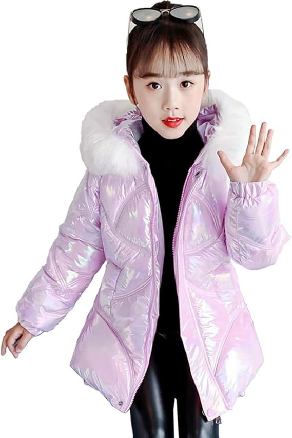 Amazon Wxik 子供 ダウンコート キッズ ダウンジャケット 女の子 110 160cm ロング丈 フード付き 防寒防風 厚手 暖かい 保温 おしゃれ 可愛い アウター 中綿ジャケット 中綿コート 子供服 ガールズ コート ジャケット 通販