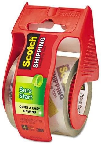 Scotch 145 Sure Start Packaging Tape, 1.88-Inch x 800-Inch, 1 1/2-Inch Core, Clear