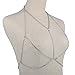 Zealmer Crystal Rhinestone Women Harness Body Chain Bikini Bra Chain Party Jewelry Silver Tone