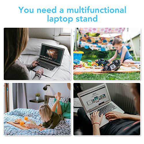 Laptop Table, JARBO Adjustable Laptop Desk, Laptop Stand for Bed, Bed Table, Bed Desk, Bed Tray, Foldable Table Portable Desk (Not for Left Handed People)