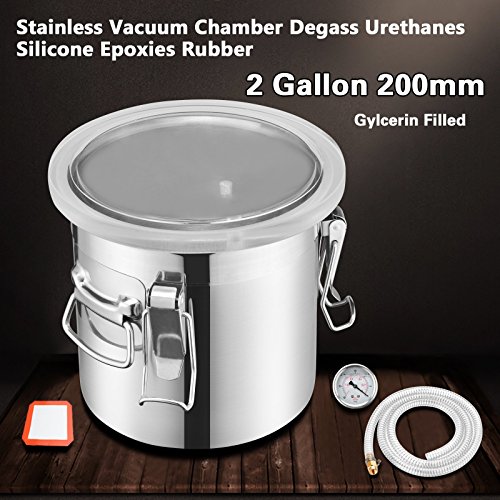 Nurxiovo 2 Gallon Vacuum Chamber Kit with Single Stage Vacuum Pump (5CFM, Blue)