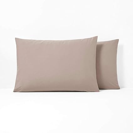 Amazoncom La Redoute Interieurs Plain Cotton Pillowcase Brown Size