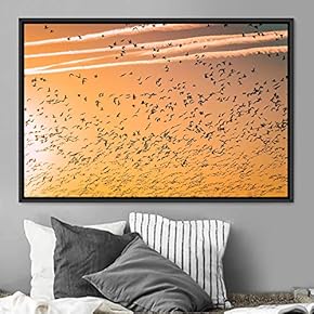 signwin Framed Canvas Wall Art Flying Together Birds...