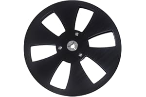 GEEKTECHES Empty Tape Reel,1/4 7 Inch Nab Aluminum Metal Reel, Aluminum Alloy Universal Empty Take Up Reel to Reel Small Hub, for Reel to Reel for TEAC/ReVox Studer (Black)