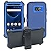 Samsung Galaxy S7 Cover | 2-in-1 Screen Protector & Holster Case | Full Body Military Grade Edge-to-Edge Protection with carrying belt clip| Drop Proof Shockproof Dustproof | Navy Blue / Blue