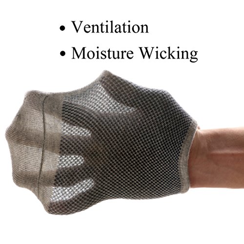 M&Z Mens Low Cut Ankle Non-slid Socks Durable Reinforced Cotton Mesh Top Fresh Ventilation Socks 8 PACK Size M:8~11 - Thumbnail 3