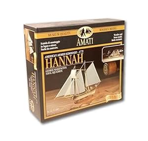 amazon.com: ship in a bottle wood model kit hannah: toys