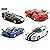 Set of 4: 5" Dodge Viper GTSR 1:36 Scale (Black/Blue/Red/White) by Kinsmart