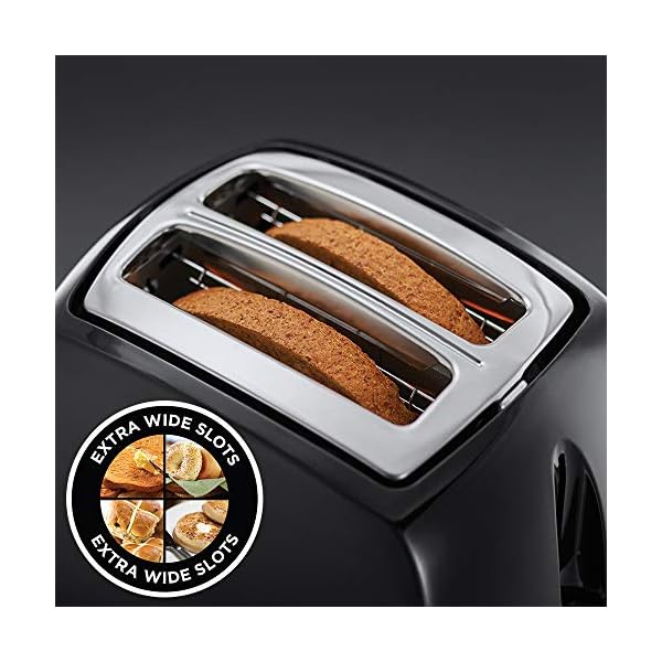 Russell Hobbs 21641 Textures 2-Slice Toaster, 700 - 850 W, Black