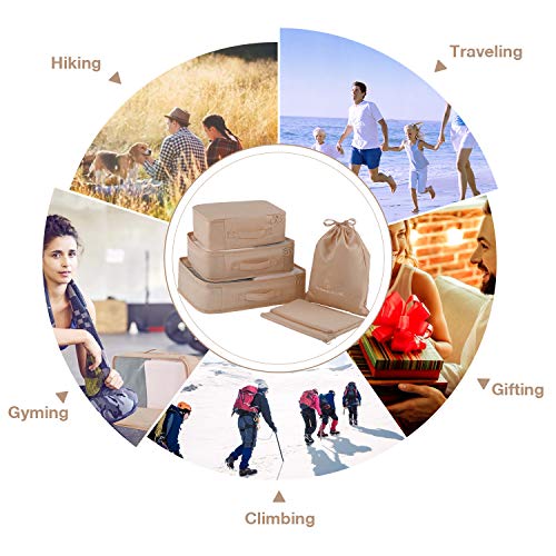 Packing Cubes for Travel 7 Set, Luggage Packing Organizers with Shoe