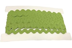 Rick Rack Trim 12mm Width Polyester Baby RIC Rac Trim Green, 10Meters per Cards
