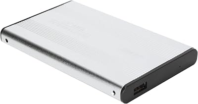 Annadue 2.5in 3TB Portable External Hard Drive Enclosure USB2.0 HDD SSD Silver
