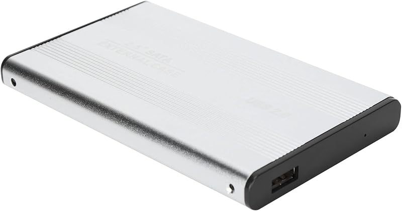 Annadue 2.5in 3TB Portable External Hard Drive Enclosure USB2.0 HDD SSD Silver