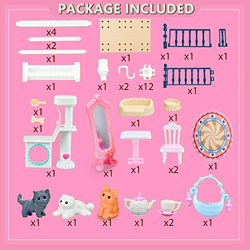 Dollhouse Tiny House Building Kit Miniatures, DIY Mini Dream Toy House