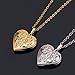 U7 Personalized Picture Necklaces for Women Girls, Platinum/Gold Plated Lockets with 18 Inch Chain, Custom Photo & Text Flower Heart/Round Shape Locket Necklace Pendant Valentines/Mother Gift