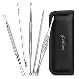 Blackhead Remover Kit, Oak Leaf Professional Dermatologist Grade 5 Pieces Comedone Extractor Tool Set for Treating Blackhead, Whitehead, Facial Acne