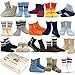 TeeHee Little Boys and Toddlers Casual Sports Novelty Cotton Crew Socks 18 Pair Pack Gift Box (6-8 Years, Sports Stripe)
