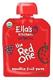 Ella's Kitchen 6+ Months Organic Smoothie Fruits, The Red One, 3 oz. (Pack of 6)