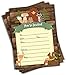 50 Cute Rustic Woodland Forest Animals Baby Shower Invitations and Envelopes (Large Size 5x7) - Baby Shower - Birthday Party - Any Occasion - Fox, Hedge Hog, Deer, Squirrel, Raccoon, Bear