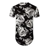 Men's New Summer Round-Collar Short-Sleeved Dragon