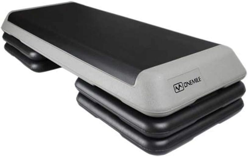 Steppers Step Platform Adjustable Aerobic Workout Step W/ 4 Detachable Risers Fitness & Exercise Platform Trainer