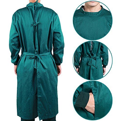 FREAHAP R Isolation Gown Surgical Uniform Isolation Gown Adult Surgeon Costume Green(men) 2XL - Thumbnail 3
