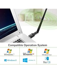 USB WiFi Adapter for PC 600Mbps   Driver Wireless Network Adapter High Gain 5dBi Antennas USB Wireless Network Dongle for Desktop Laptop