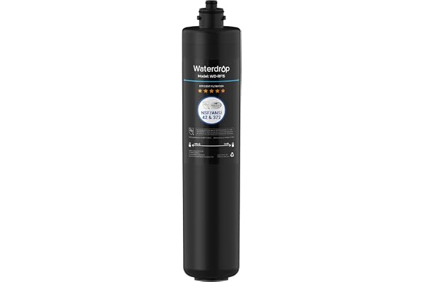 Waterdrop RF15 Water Filter, NSF/ANSI 42 Certified, 19K Gallons High Capacity, Replacement for Waterdrop Under Sink Water Fil