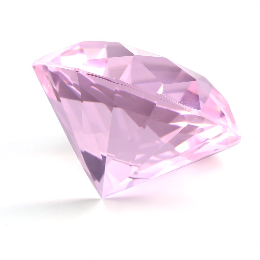 60mm Glass Crystal Diamond, Nail Art Display Hand Shooting Model, Clear Glass Artificial Crystal Jewelry, Shoot Ornament Manicure Accessories (Pink)