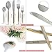 CLEARANCE fimicc Flatware Set with 24K Gold Plated 18/10 Stainless Steel - Elegant Silverware set of 20 Pieces - Cutlery Set Service for 4