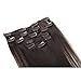 Emosa Clip in 100% Real Human Hair Extensions Straight Full Head #2 Dark Brown … (18'')