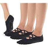 toesox Elle Full Toe Multi Pack – Grip Non-Slip Toe Socks for Pilates Barre Yoga