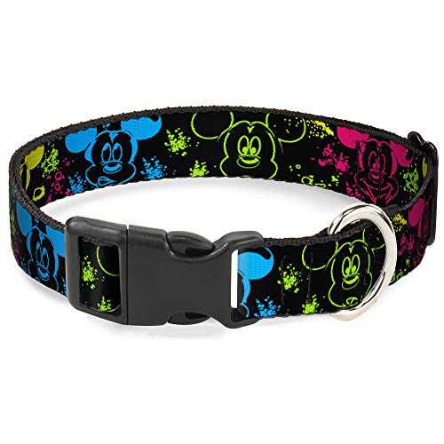 Buckle-Down Mickey Expressions/Paint Splatter Black/Multi Neon Plastic Clip Col…