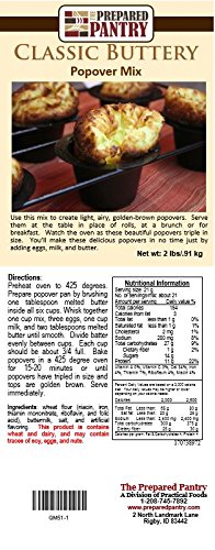 Amazon Com Classic Buttery Popover Mix 2 Lbs Muffin Mixes