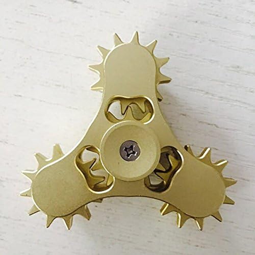 YELLU Wheel Gears Electric Saw Metal Fidget Hand Spinners Toys with ceramics Bearings (4 Gears Gold)