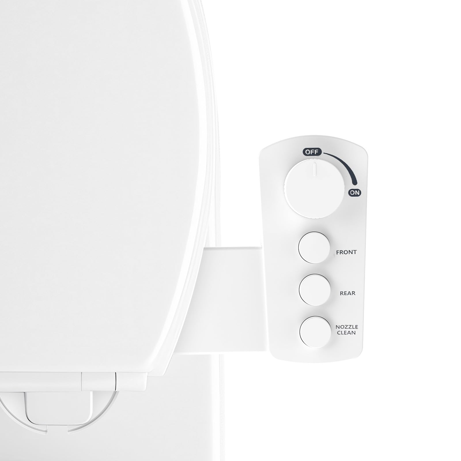 Photo 1 of Bidet Attachment for Toilet Seat, Ultra Slim | Easy Control | Adjustable Water Pressure | Non-Electric Self-Cleaning Dual Nozzle | Cold Water Bidet for Frontal & Rear Wash, White