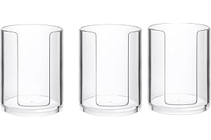 Gaicabi 3 Pcs Bathroom Cup Dispenser 3 Oz Countertop Storage Mouthwash Cups Holder, Plastic Small Disposable Paper Cup Holder