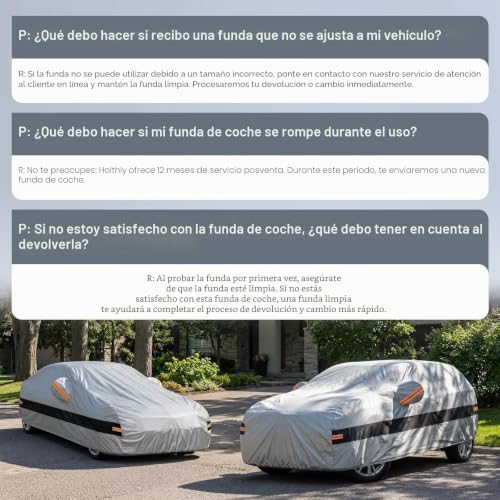 Holthly Outdoor SUV Car Cover for Kia Sportage (1994-2026), Car Cover 10 Layers of Protection, 100% Waterproof, Anti-Dust, Windproof, Rain Waterproof, UV Protection.