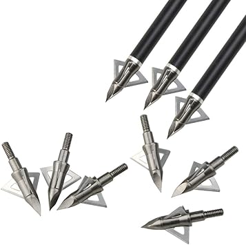Amazon Co Jp Sharrow矢印 鏃 狩猟矢先 鉄矢じり アロー 弓矢道具 アーチェリー用品 ターゲット矢 三つ刃 矢の前 練習 狩猟 6個入 矢尻 スポーツ アウトドア