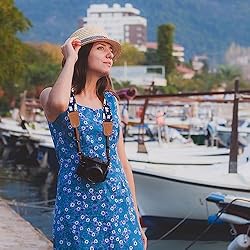 Padwa Lifestyle Blue Cat Animal Print Camera Strap