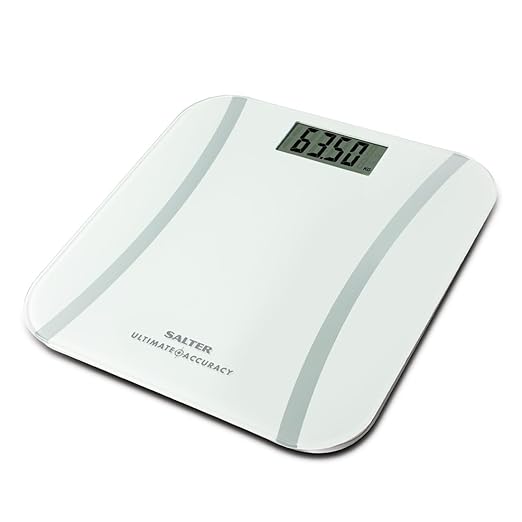 Salter digitale Personenwaage - Elektronische Personenwaage mit Messung in 50g Schritten, genaue Ablesung, modernes Design, p