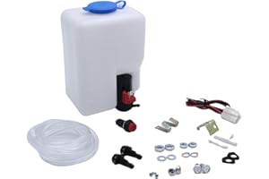 LPFIDI Universal Car Windshield Washer Pump Kit Windshield Washer Pump Reservoir Kit 12V
