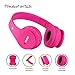 MIDOLA Kids Bluetooth Wireless Headphones Wired On-Ear Headset Foldable Earphone with AUX 3.5mm Jack SD Card Slot, Built-in Mic, FM Radio for Girls Students Children for PC Tablets Cellphone(Pink)thumb 3