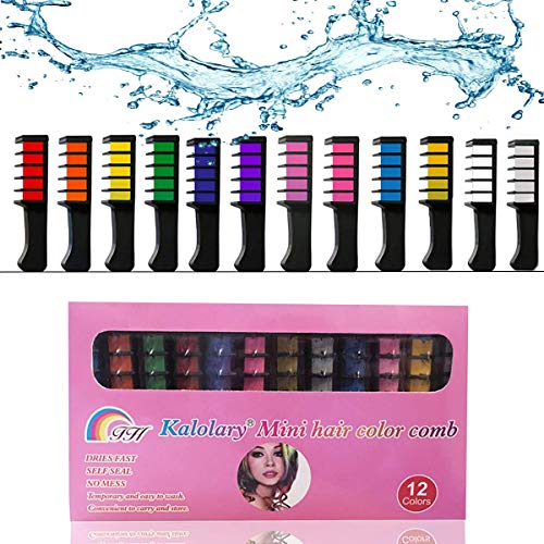 12 Colors Temporary Bright Hair Color Chalk Set for Girls Kids